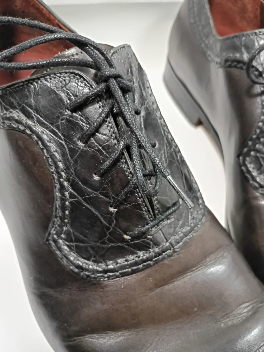 Magnanni Neiman Marcus Dark Brown Leather Lace-Up Oxfords Size 11 M